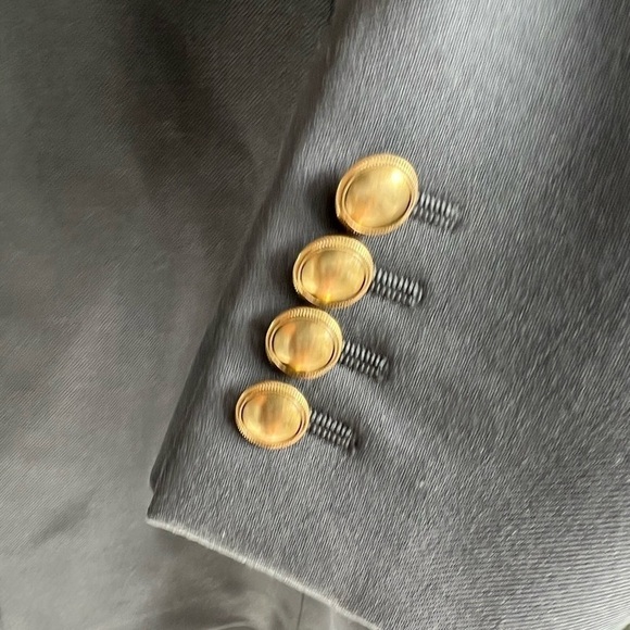 SAINT LAURENT DOUBLE BREASTED WOOL GABARDINE JACKET - Picture 12 of 13